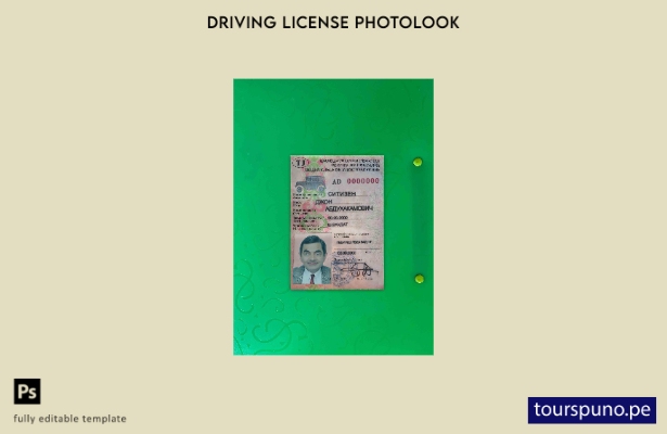 listo para imprimir plantilla FRONTAL de aspecto fotográfico de conducción de Ta